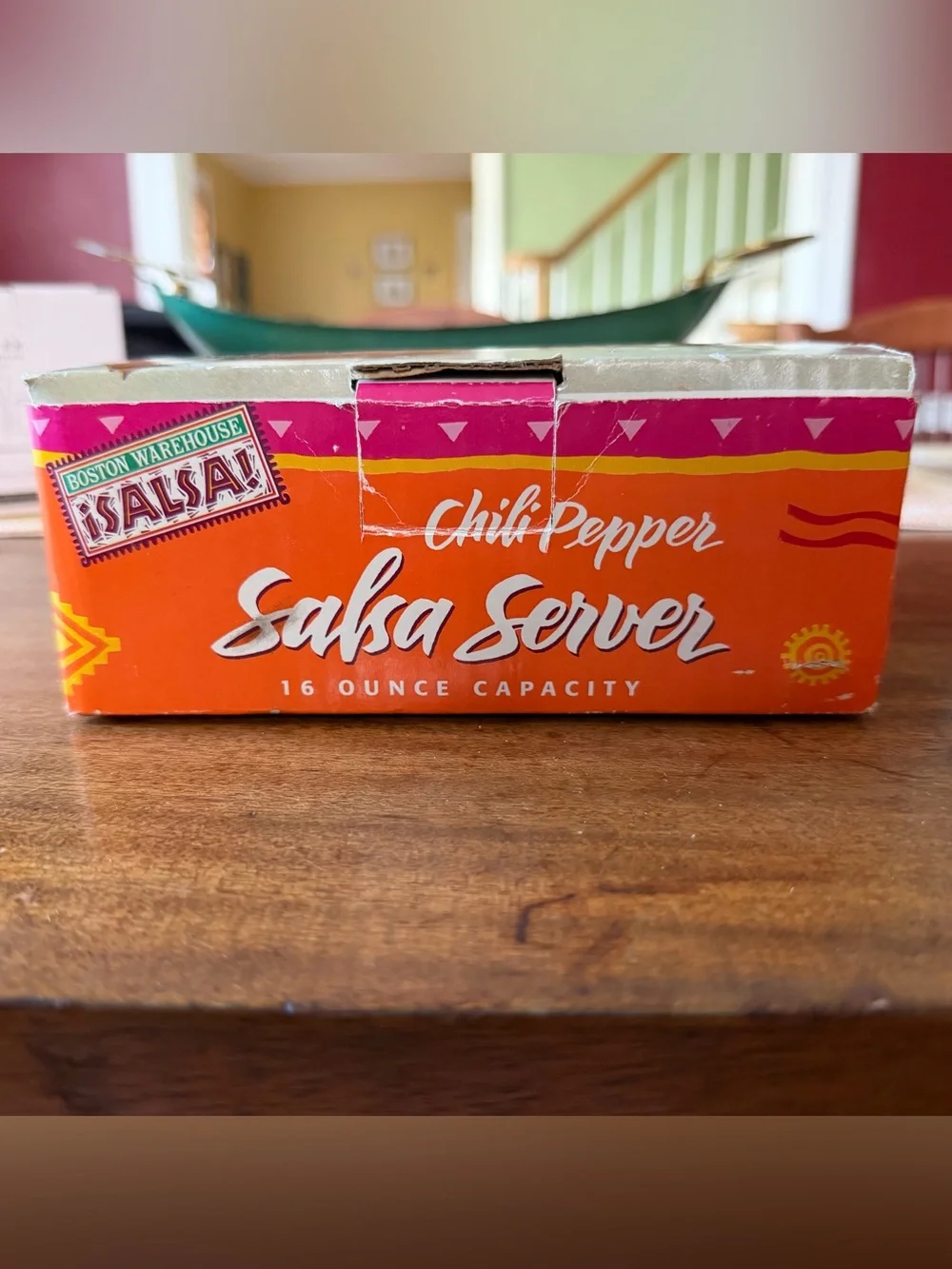 Boston Warehouse Terra Cotta Chili Pepper Salsa Server in Box